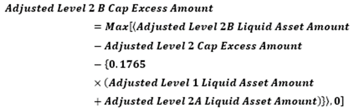 Title: Adjusted Level 2B Cap Excess Amount - Description: This is the formula to calculate the Adjusted Level 2B Cap Excess Amount.