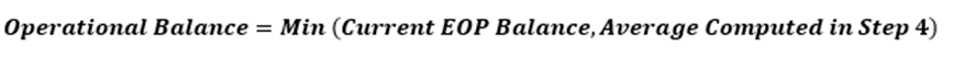 Title: Operational Balance - Description: This is the fromula to calculate the operational balance.