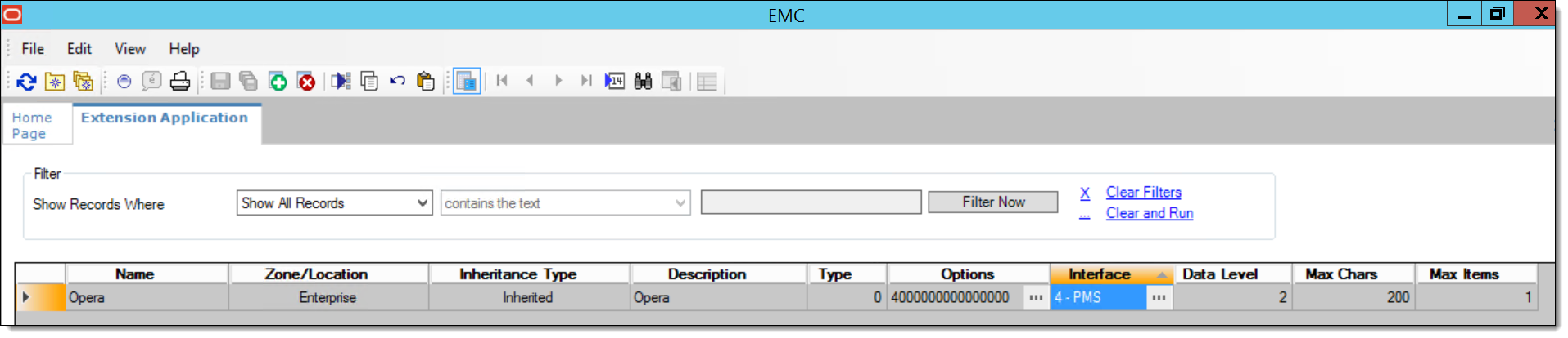 This figure shows the Extension Application module.