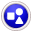 This figure shows the Table Preference icon, which is a blue circle with a tiny square, circle, and triangle.