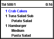 This figure shows an illustration of the chit header with table number layout.