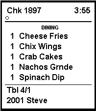 This figure shows an illustration of the chit with order type layout.