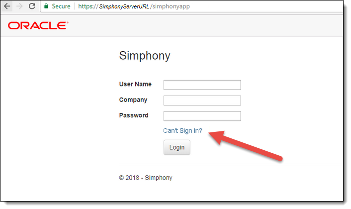 Resetting Passwords from the Simphony Web Portal