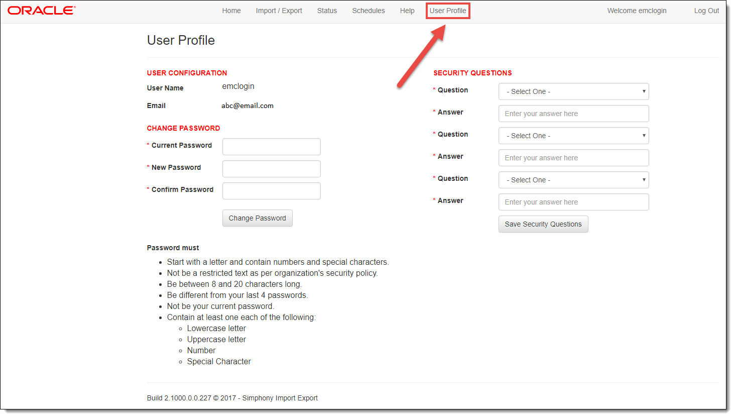 Resetting Passwords from the Simphony Web Portal