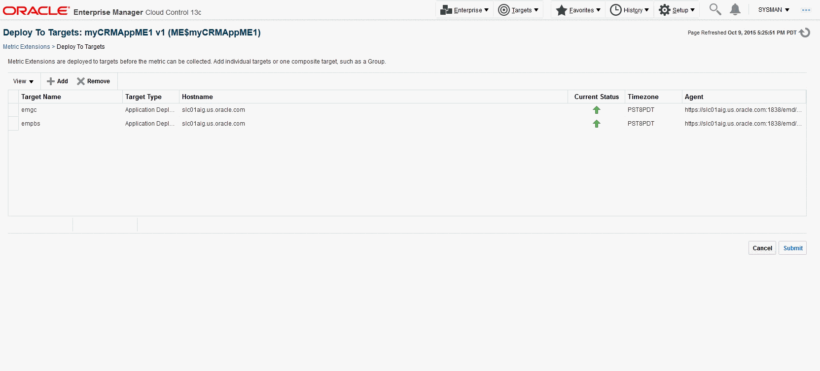 画像は、ターゲットのデプロイメントを示しています。