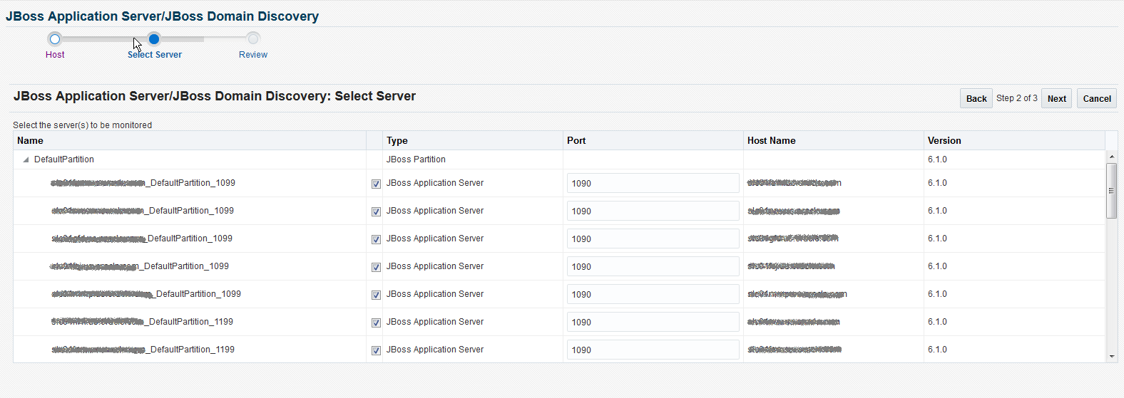JBoss 7の検出