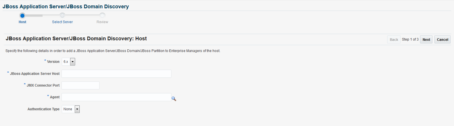 JBoss 6の検出