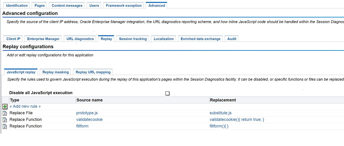 Javaスクリプトのリプレイ