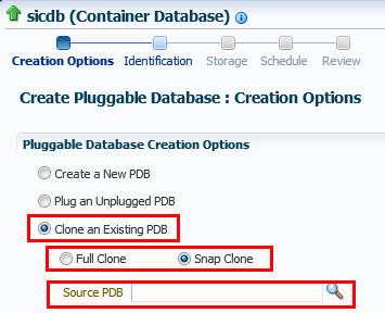 「作成オプション」の指定 「作成オプション」の指定