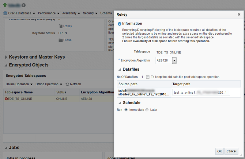 TDEキー更新 TDEキー更新