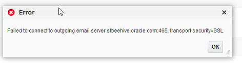 Image represents Error Dialog.