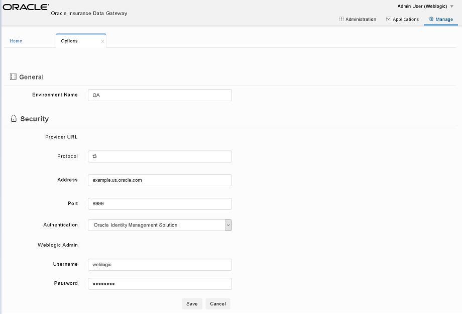 Image represents system options.