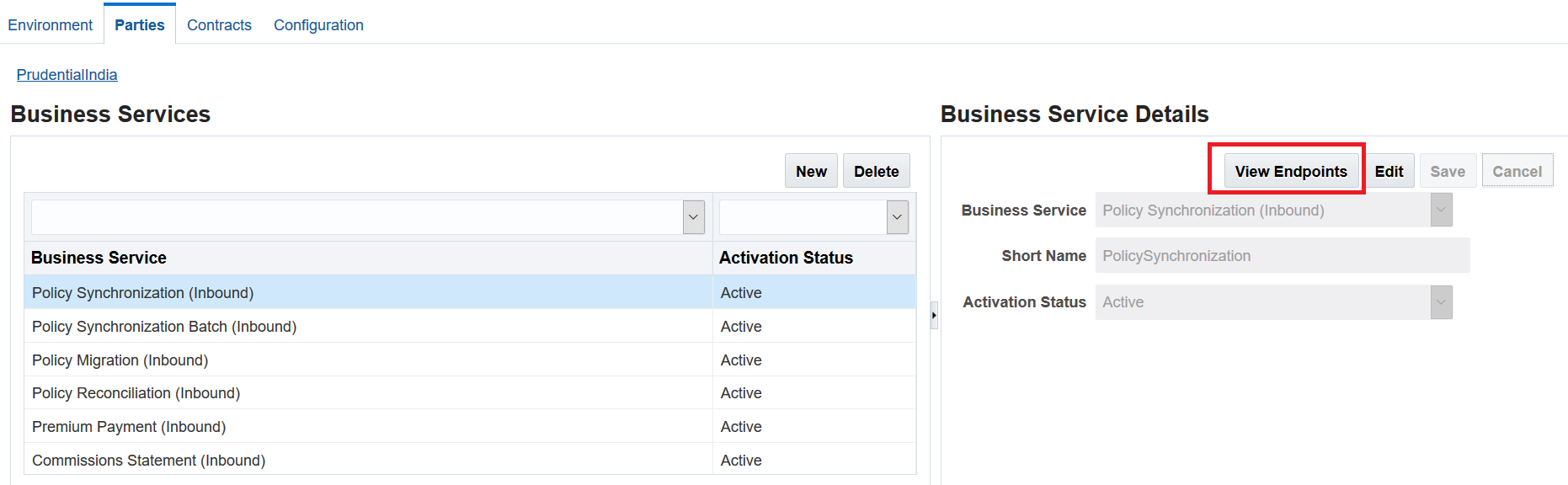 Image represents option to configure endpoints.