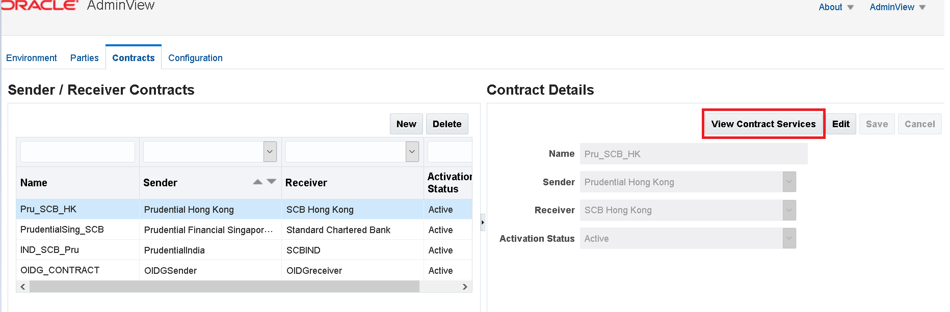 Image represents contract service button.