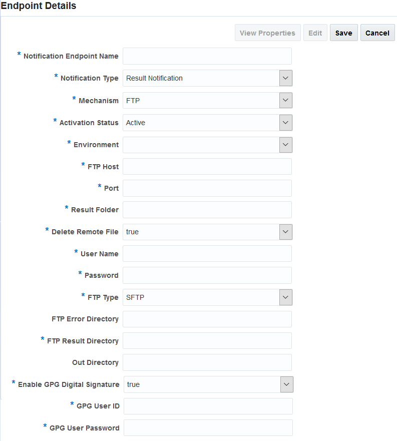 Image represents results after selecting FTP mechanism.