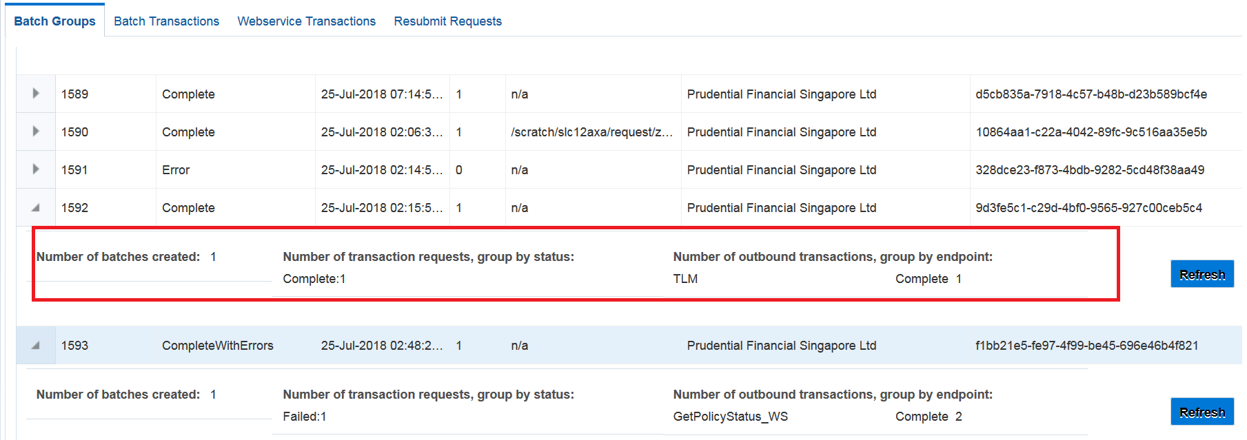 Image represents completed or completed with errors transaction.