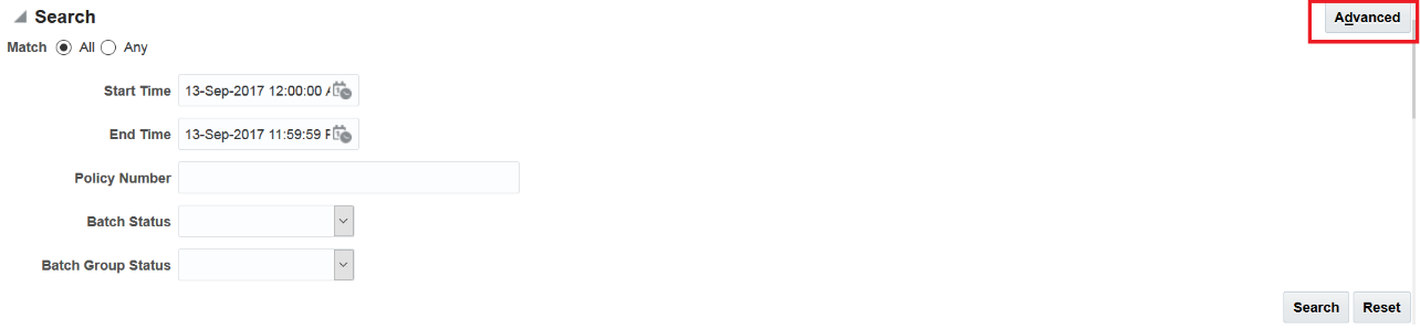 Image represents advance search option.