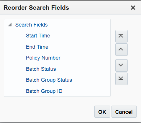 Image represents reordering search fields.