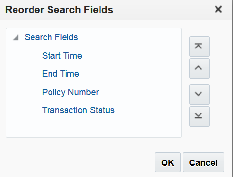 Image represents reordering search fields.