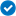 White checkmark in blue circle