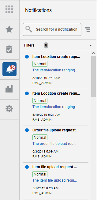 Notifications List