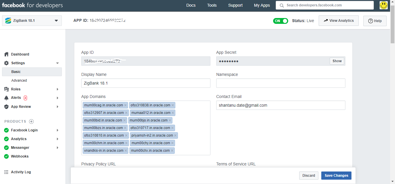 Social Payments FB Setup