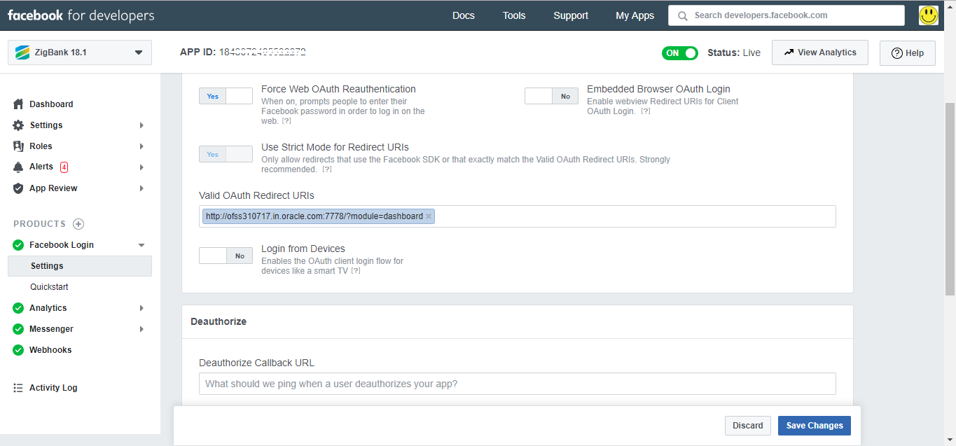 Social Payments FB Setup