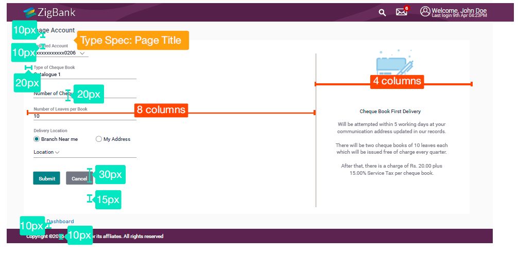 Transaction Pages