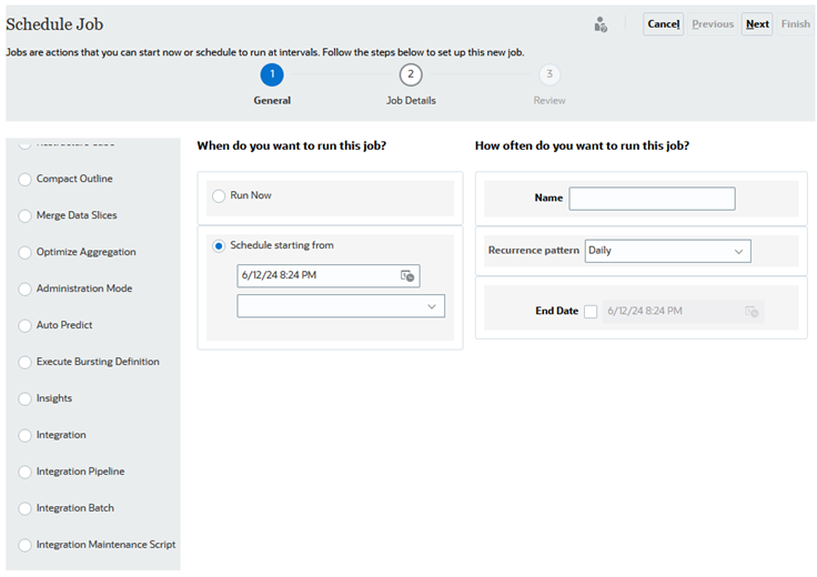 イメージはEPMプラットフォーム・ジョブ・スケジューラ・コンソールを示しています