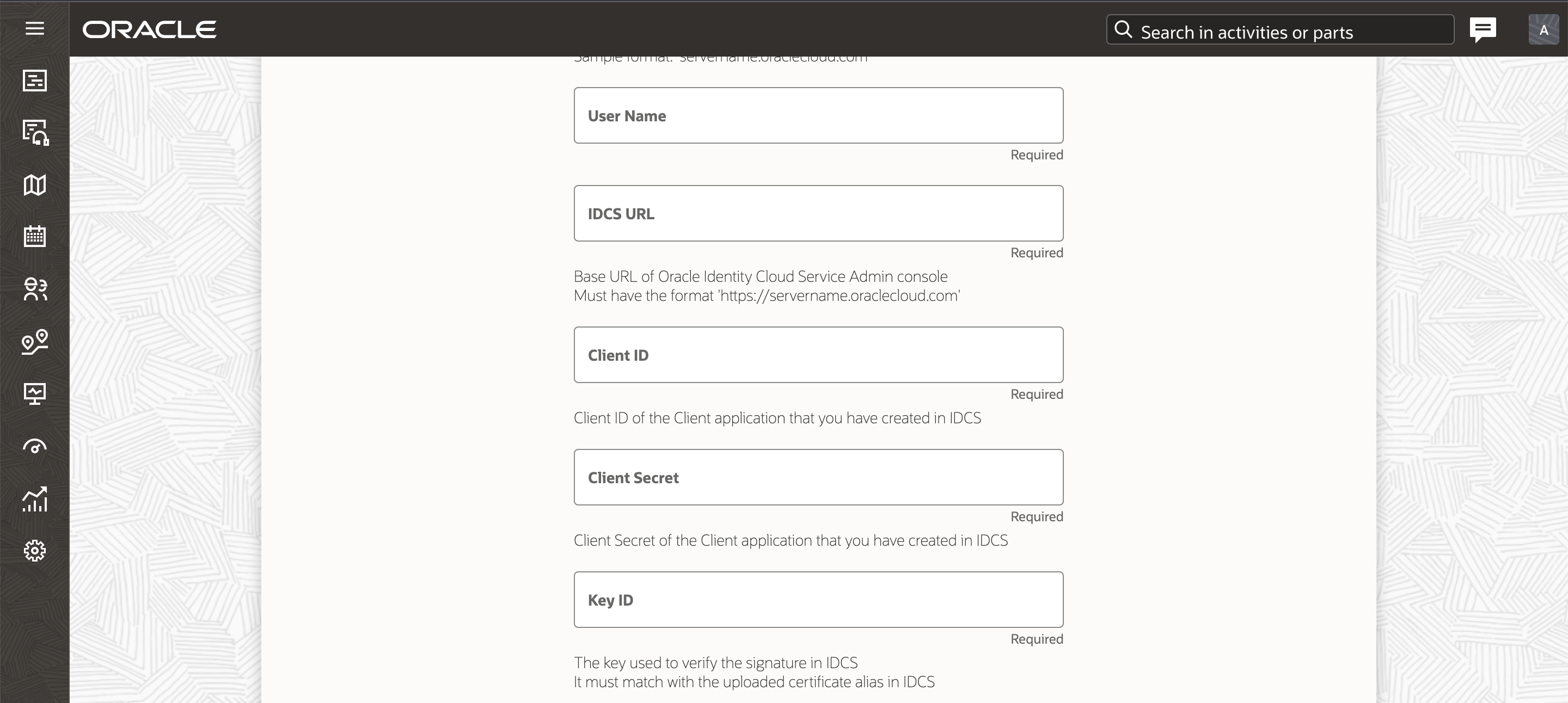 このスクリーンショットは、OAuth 2.0認証フィールド(続き)を含む「アプリケーションの追加」ページを示しています。