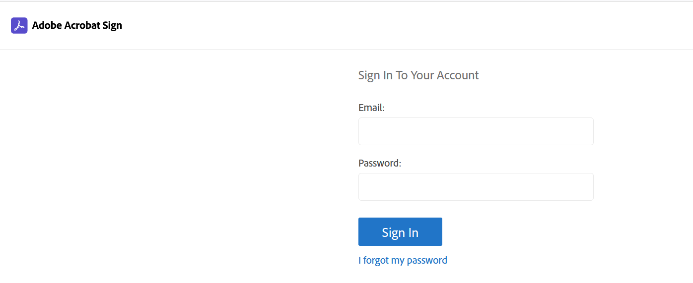 Acrobat Signのログイン