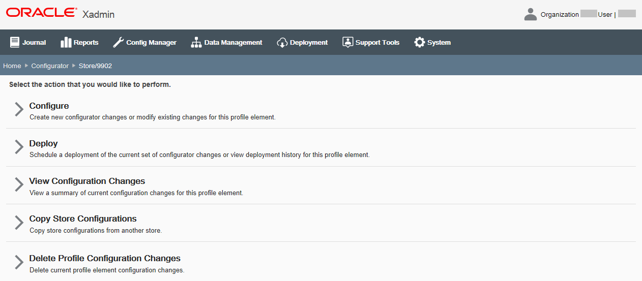 Configure - Store Specific Override Example