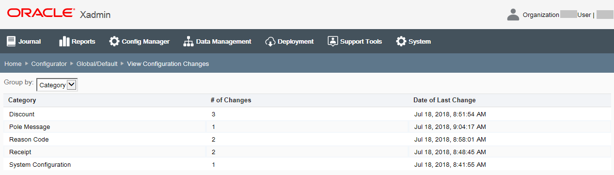 Configurator page by category