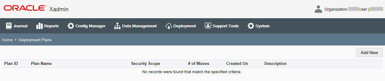 Deployment Plan page