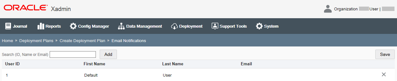 Email Notifications page