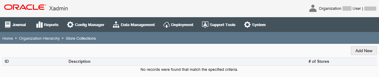 Store Collections page