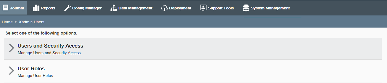 Xadmin Users Page
