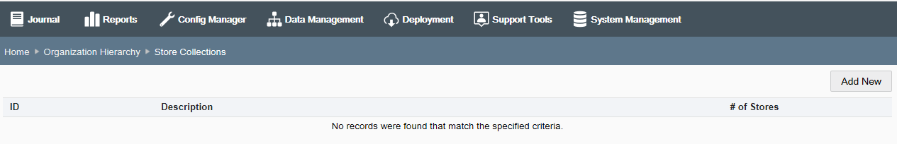 Store Collections page