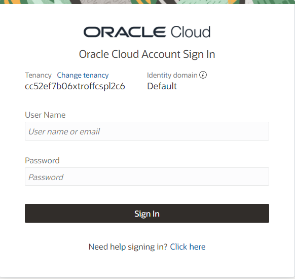 Login OCI IAM