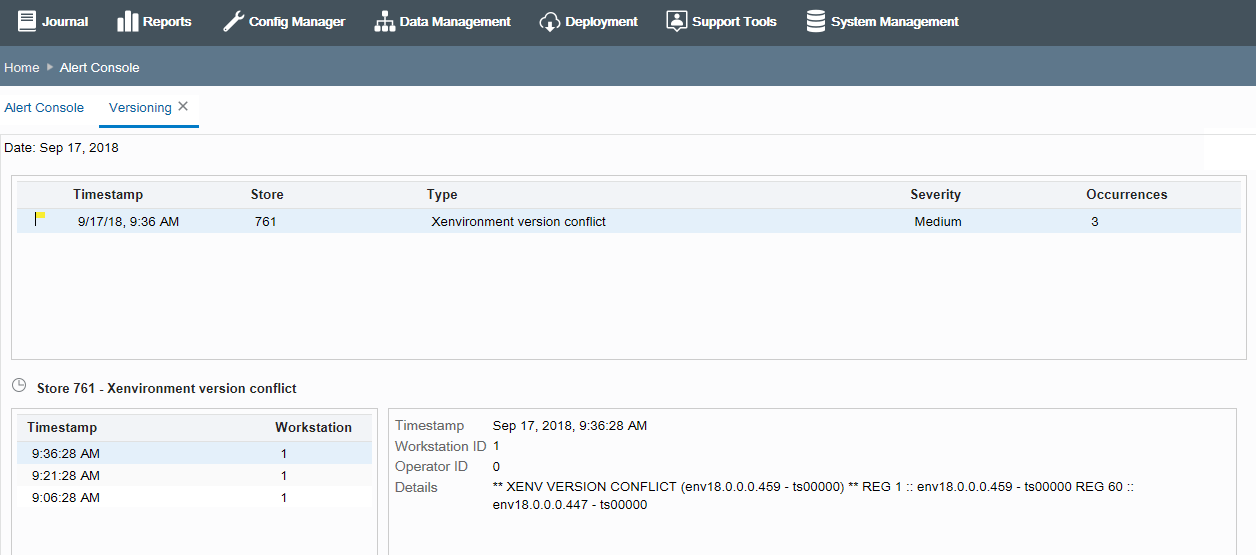 Versioning logged events