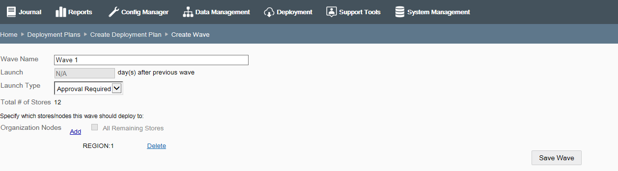 Create Wave 1 Example