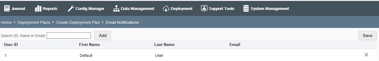 Email Notifications page