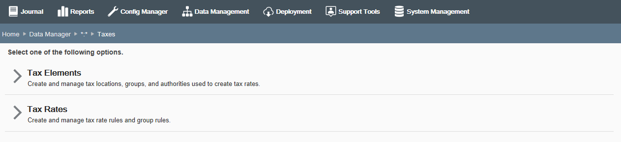 Taxes page