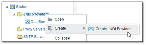 Image represents creating JNDI provider.
