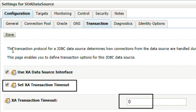 Image represents Settings for SOADataSources.