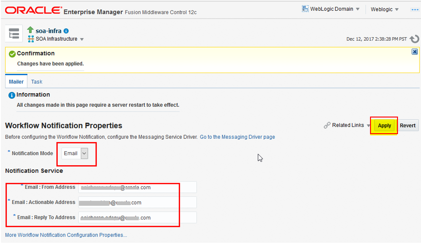 Image represents Workflow Notification Properties