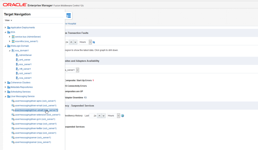 Image represents User Messaging Service / usermessagingdriver-email (soa_server1) Menu Item.