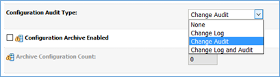 Image represents Audit Type Configuration.