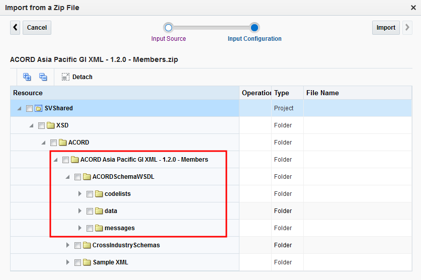 Image represents imported heirarchy.