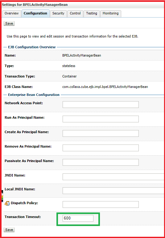 Image represents setting transaction timeout.